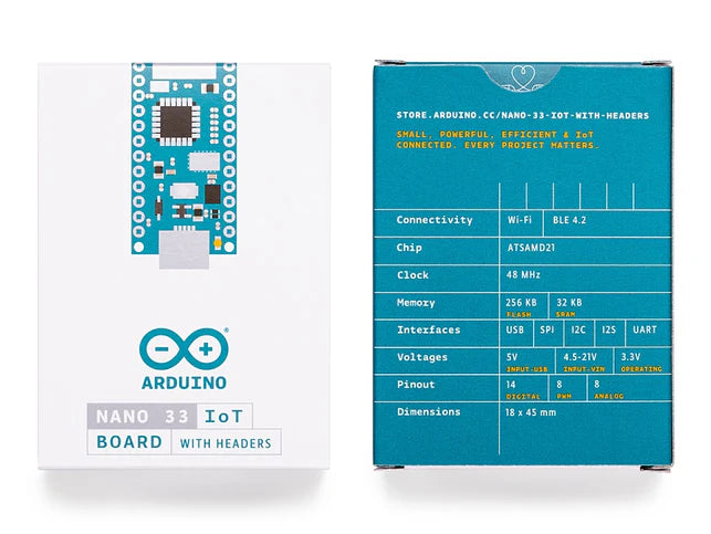 Arduino Nano 33 IoT with headers