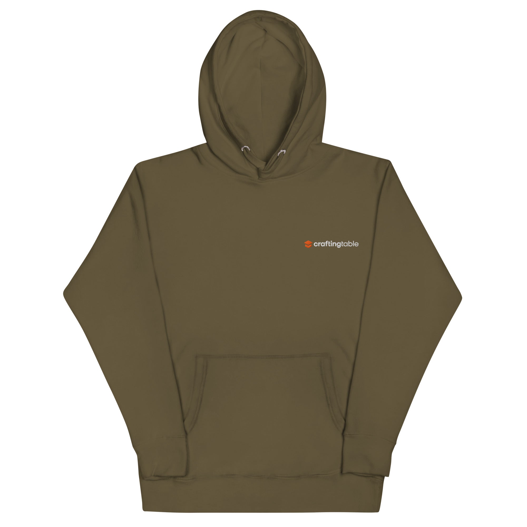 Premium Hoodie Military Green Front
